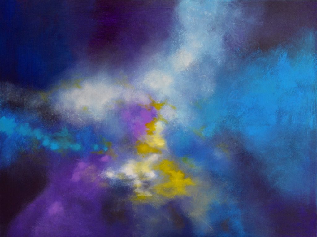 Promising Night - One of a Kind, Acrylic on Canvas 36 x 48 inch
